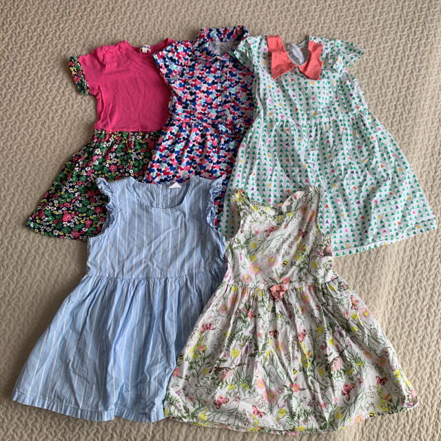 H&M(エイチアンドエム)の女の子　ワンピース　5枚セット 110 gap h&m シューラルー キッズ/ベビー/マタニティのキッズ服女の子用(90cm~)(ワンピース)の商品写真