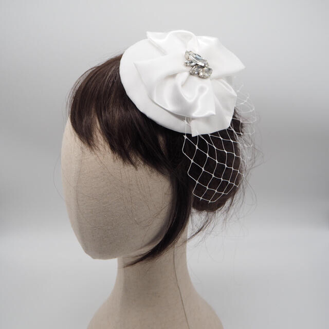 ビジュートークハット髪飾りトーク帽子ヘッドドレス結婚式ウェディングブライダル 3