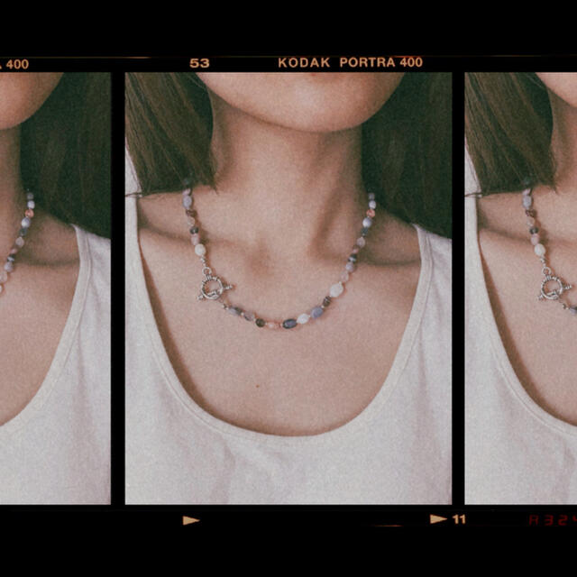 Plage(プラージュ)の59 handmade necklace “PRETTY PEBBLES” ハンドメイドのアクセサリー(ネックレス)の商品写真