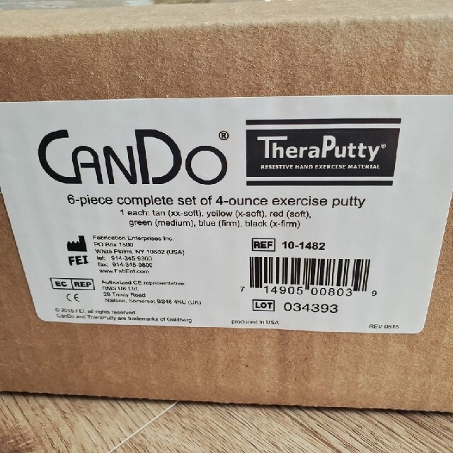 どり様★CanDo セラパテ Thera Putty 6色セット 大容量4サイズ スポーツ/アウトドアのトレーニング/エクササイズ(トレーニング用品)の商品写真