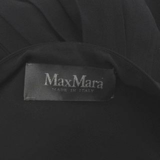 美品✨️MaxMara 銀タグ ロングワンピース ステンカラー 前開き 38 黒