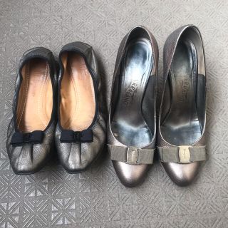 サルヴァトーレフェラガモ(Salvatore Ferragamo)のフェラガモ　パンプス　フラットシューズ　セット(ハイヒール/パンプス)