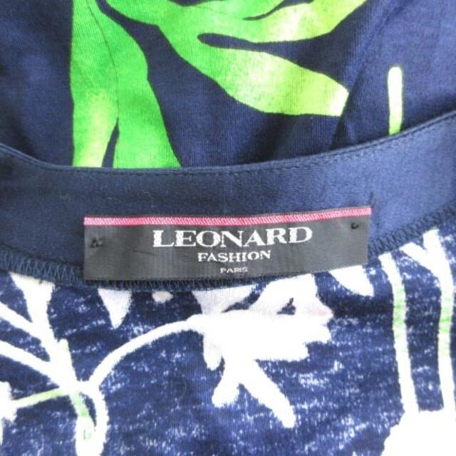 LEONARD(レオナール)のレオナール LEONARD カーディガン 花柄 長袖 ネイビー ピンク L レディースのトップス(カーディガン)の商品写真