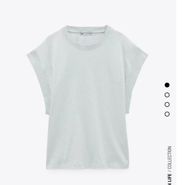 ZARA(ザラ)のZARA リブ編みTシャツ レディースのトップス(Tシャツ(半袖/袖なし))の商品写真