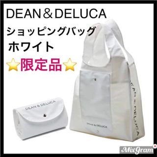 ディーンアンドデルーカ(DEAN & DELUCA)のエコバッグDEAN＆DELUCAショッピングバッグホワイト白クリアトートバッグ(エコバッグ)