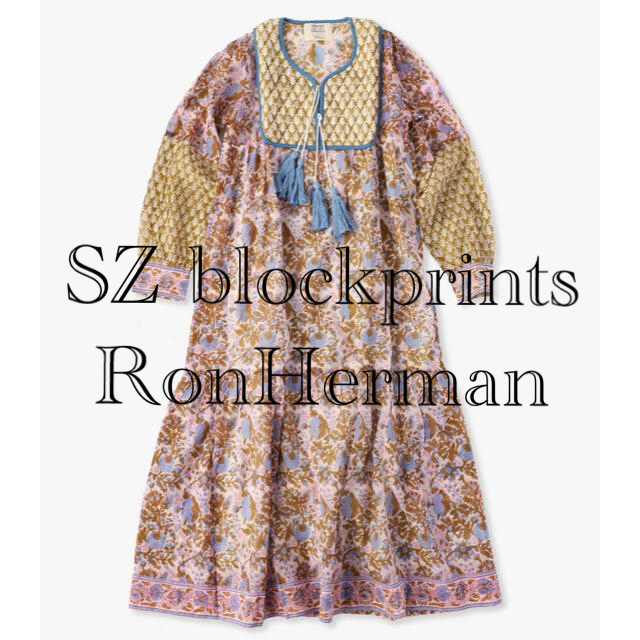 超可爱 Ronherman別注 ワンピース Sサイズ Blockprints 美品 Sz ロングワンピース マキシワンピース Luhacovice Cz