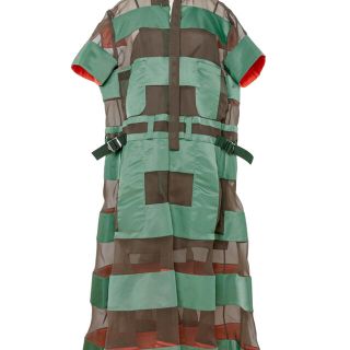 サカイ(sacai)のsacai Nylon Twill x Chiffon Dress新品未使用(ロングワンピース/マキシワンピース)