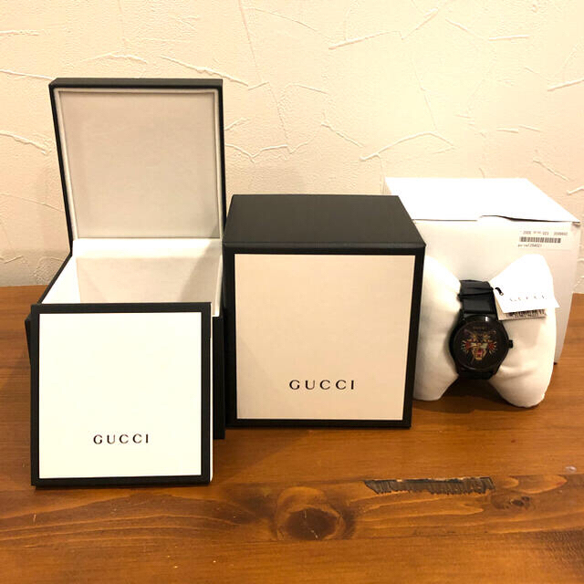 Gucci(グッチ)の【りゅー様専用】グッチ 腕時計 メンズ GUCCI YA1264021 ブラック メンズの時計(腕時計(アナログ))の商品写真