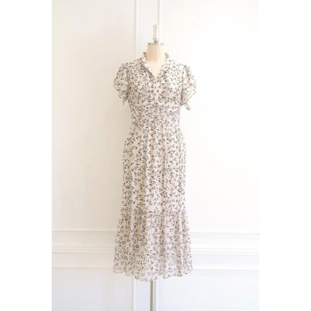 Muguet-printed Romantic Dress