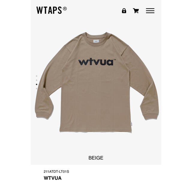 WTAPS 21SS WTVUA ベージュ XL 新品未使用 未開封 - Tシャツ