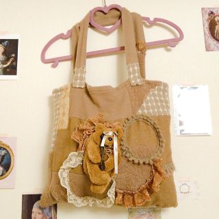 ケイスケカンダ(keisuke kanda)のVintage antique handmade bear tote bag(トートバッグ)