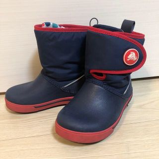 クロックス(crocs)のクロックス　長靴　ブーツ　c11 18センチ　ネイビー(長靴/レインシューズ)