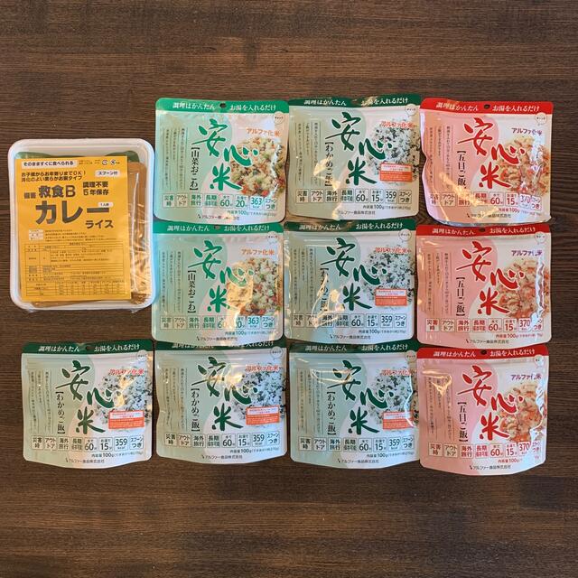アルファ化米(10食)・カレーライス(1人前)　☆値下げ☆　非常食　セット