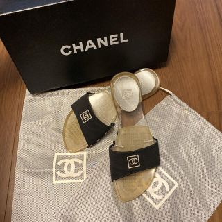 シャネル(CHANEL)のシャネル　クリア　フラット　サンダル(サンダル)