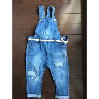 ザラキッズ(ZARA KIDS)の【美品】ZARA baby オーバーオール　86サイズ　12〜18month(パンツ)