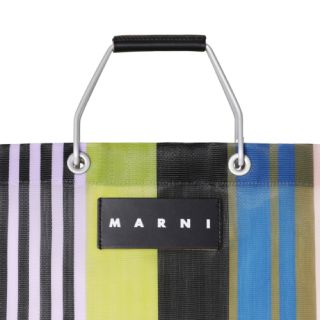 MARNI MARKET マルニ ストライプバッグ ミニ マルチグリーン 新品