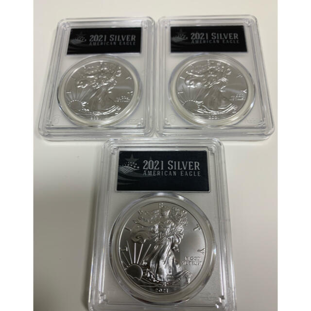 ★安心の最高鑑定〜イーグル銀貨 PCGS MS70 FS Black Label406mm重量