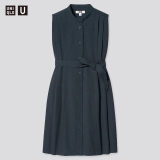 ユニクロ(UNIQLO)の新品ユニクロU/シアサッカーワンピース160cm(ひざ丈ワンピース)