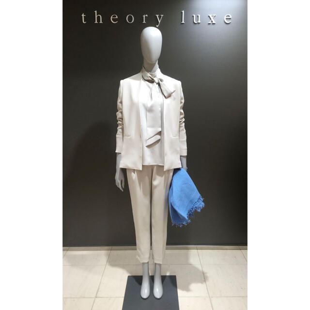 Theory luxe 21ss プルオーバーボウタイブラウス