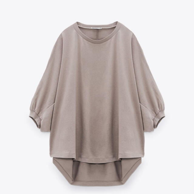 ZARA(ザラ)のZARA アシンメトリーオーバーサイズ　Tシャツ レディースのトップス(Tシャツ(半袖/袖なし))の商品写真