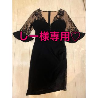 ジュエルズ(JEWELS)の美品 ♡ JEWELS ジュエルズ 黒 ドレス キャバ嬢 キャバクラ dress(ミニドレス)