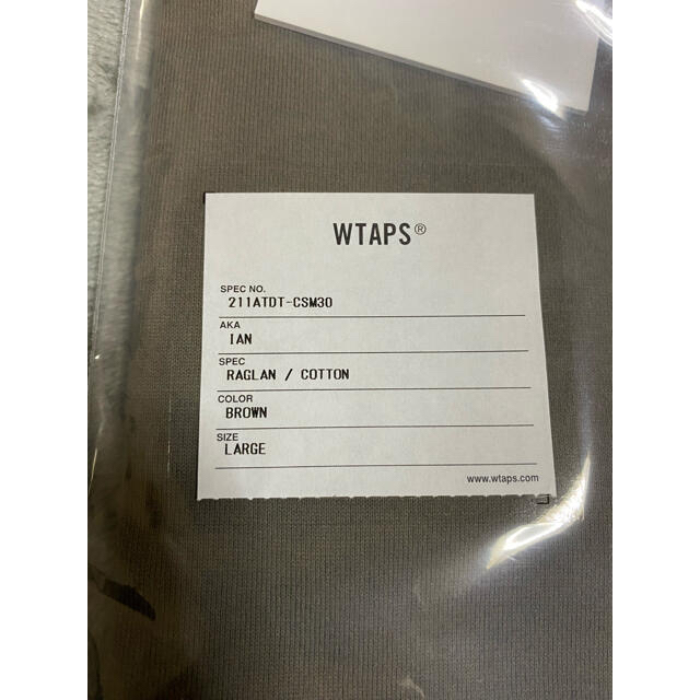 W)taps(ダブルタップス)の21SS 新品Lサイズ WTAPS IAN RAGLAN ブラウン メンズのトップス(Tシャツ/カットソー(七分/長袖))の商品写真