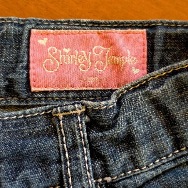 Shirley Temple(シャーリーテンプル)のShirleyTemple 裾レース デニム キッズ/ベビー/マタニティのキッズ服女の子用(90cm~)(パンツ/スパッツ)の商品写真