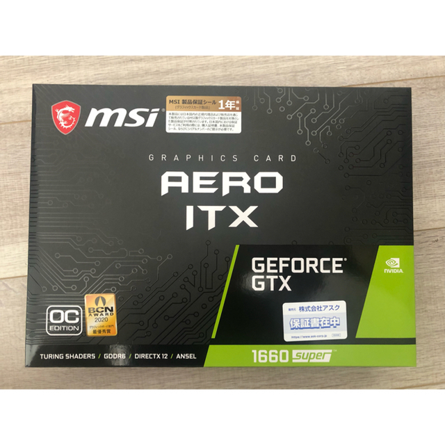 スマホ/家電/カメラ新品未開封　msi aero itx gtx 1660s