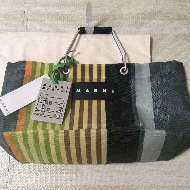 新品 MARNI FLOWER CAFE マルニ ストライプバッグ