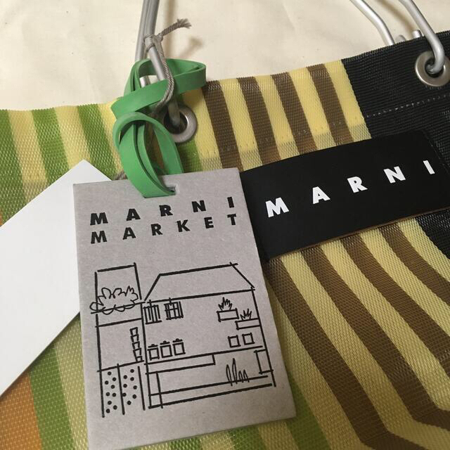 新品 MARNI FLOWER CAFE マルニ ストライプバッグ 新品 MARNI FLOWER CAFE マルニ ストライプバッグ