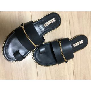 超美品 ♡ SARTORE サルトル サンダル 黒 ブラック 35