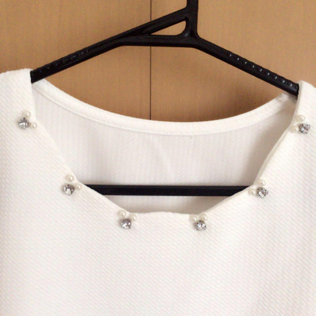 MA＊RS(マーズ)のホワイトビジュートップス レディースのトップス(カットソー(半袖/袖なし))の商品写真