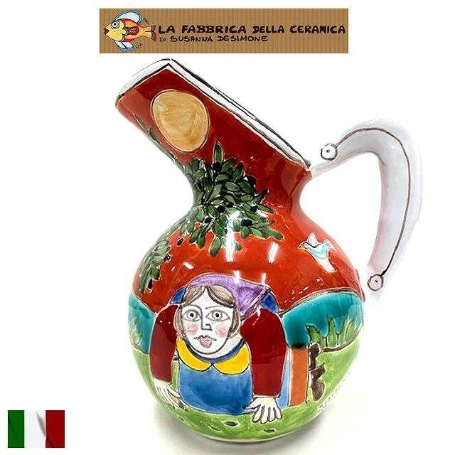 花瓶 陶器 インテリア スザンナ・デ・シモーネ（※要在庫確認）シチリア陶器