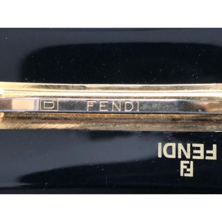 FENDI フェンディ ヴィンテージ ロゴ バレッタ ブラック系　値下げ