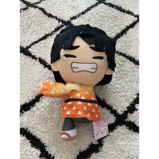 新品未使用★鬼滅の刃★めちゃしがみつき★BIGぬいぐるみ★我妻善逸(キャラクターグッズ)
