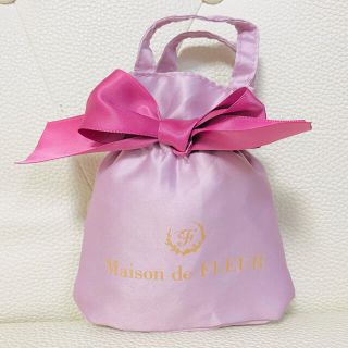 メゾンドフルール(Maison de FLEUR)のメゾンドフルール エコバッグ ミニミニリボントート ピンク(エコバッグ)