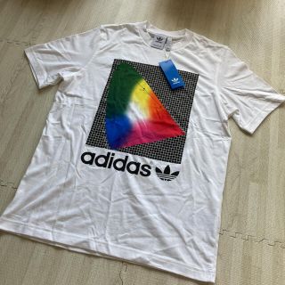 アディダス(adidas)の6.新品 アディダスオリジナルス メンズ ロゴTシャツ ホワイト カラフル M(Tシャツ/カットソー(半袖/袖なし))