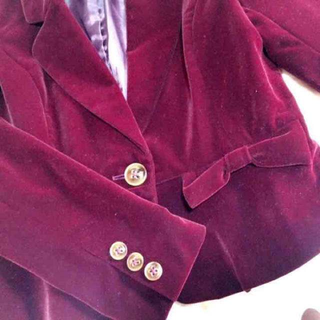 Ank Rouge(アンクルージュ)のベロアジャケット レディースのジャケット/アウター(テーラードジャケット)の商品写真