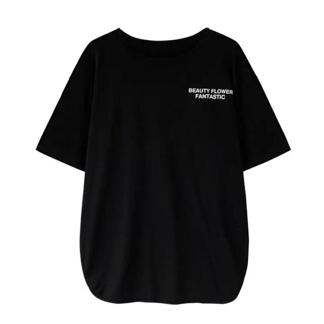 【SALE】オーバーサイズロゴTシャツ L ホワイト Tシャツワンピ White レディースのトップス(Tシャツ(半袖/袖なし))の商品写真