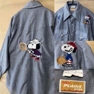 スヌーピー(SNOOPY)の90s ELY PLAINS ウエスタンシャツ M程度 スヌーピー(シャツ)