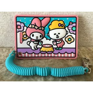 サンリオ(サンリオ)の新品　マイメロ　＆　おかだもも　コラボ　ぷっくり　ラバー　パスケース(名刺入れ/定期入れ)