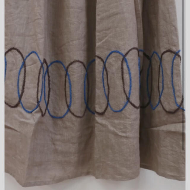 総合2位 tumugu - tumugu リネン３Dサークル刺繍スカートの通販 by ポンちゃん's shop｜ツムグならラクマ SALEHOT