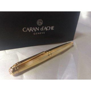 カランダッシュ(CARAN d'ACHE)の名器！未使用 カランダッシュ レマン ゴドロン ゴールドプレート ローラーボール(ペン/マーカー)