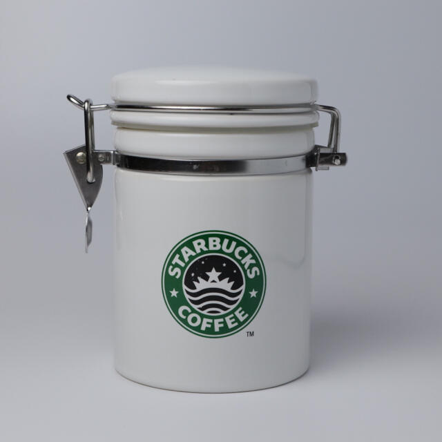 Starbucks Coffee(スターバックスコーヒー)の【希少・新品】スターバックス サウジアラビア限定 水没ロゴ 陶器 キャニスター インテリア/住まい/日用品のキッチン/食器(容器)の商品写真