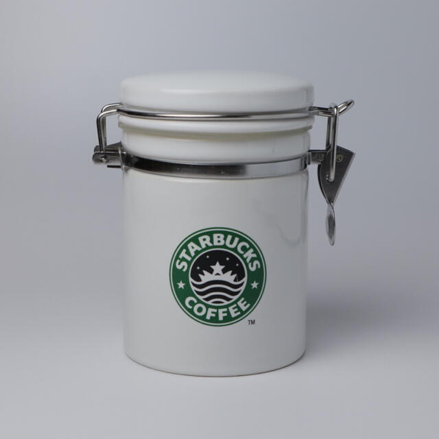 Starbucks Coffee(スターバックスコーヒー)の【希少・新品】スターバックス サウジアラビア限定 水没ロゴ 陶器 キャニスター インテリア/住まい/日用品のキッチン/食器(容器)の商品写真