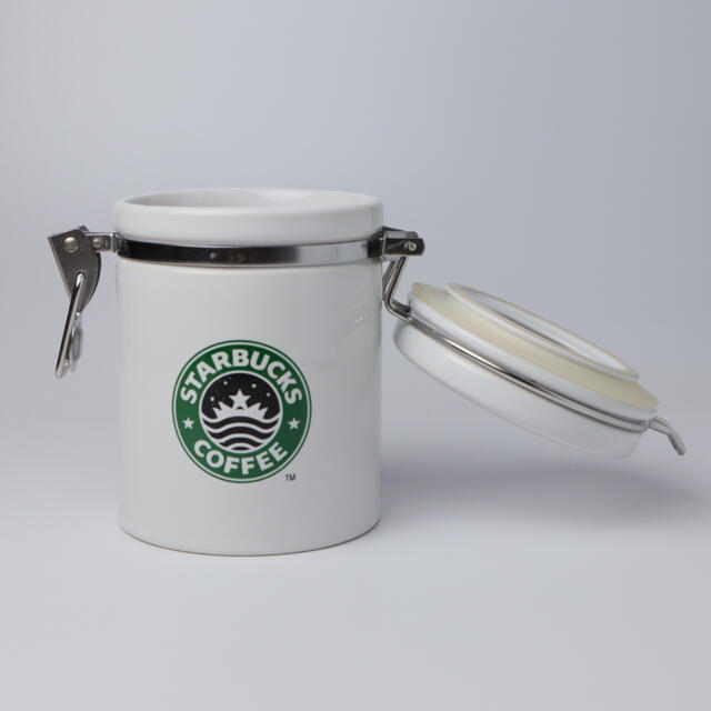 Starbucks Coffee(スターバックスコーヒー)の【希少・新品】スターバックス サウジアラビア限定 水没ロゴ 陶器 キャニスター インテリア/住まい/日用品のキッチン/食器(容器)の商品写真