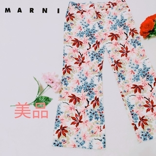 マルニ(Marni)の超美品　マルニ　MARNI　パンツ　ズボン　ボトム　L　XL　レディース　花柄(カジュアルパンツ)