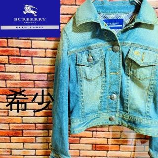 バーバリーブルーレーベル(BURBERRY BLUE LABEL)の希少　バーバリー　BURBERRY　ジャケット　長袖　ジージャン　レディース　M(Gジャン/デニムジャケット)