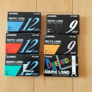 CASIOネームランド テープ ７個セット(オフィス用品一般)