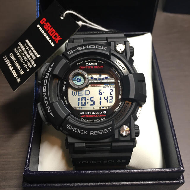 デジタル式腕時計機能G-SHOCK GWF-1000-1JF FROGMAN